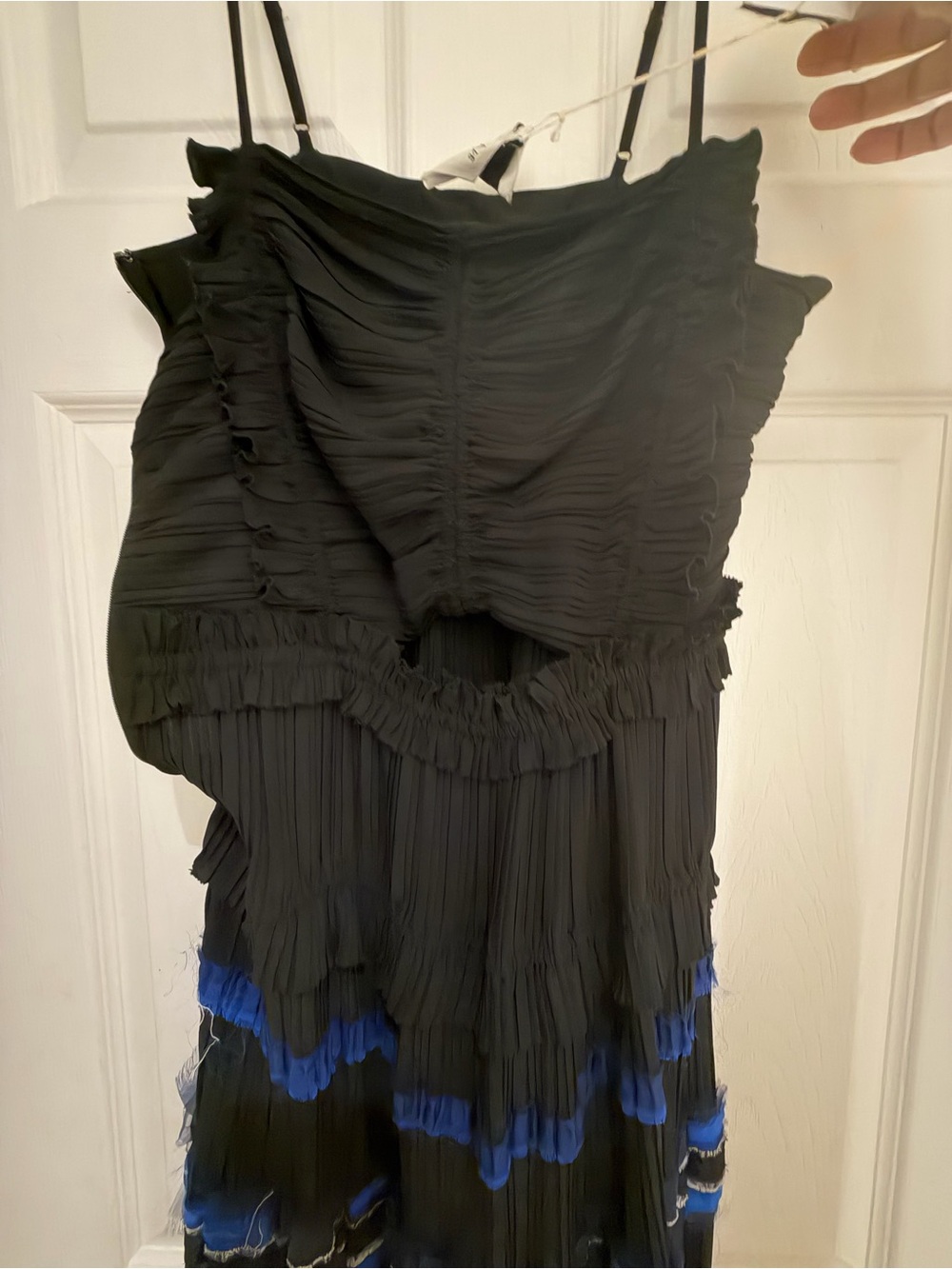 3.1 Phillip Lim Black Ruched Strap Maxi Dress - Picture 3 of 6